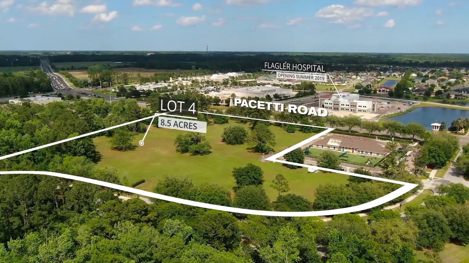 Lot 4-1 - Pacetti Road / Entrance to WGV King and Bear Community: Pacetti Rd, Flagler Beach, FL, 32136